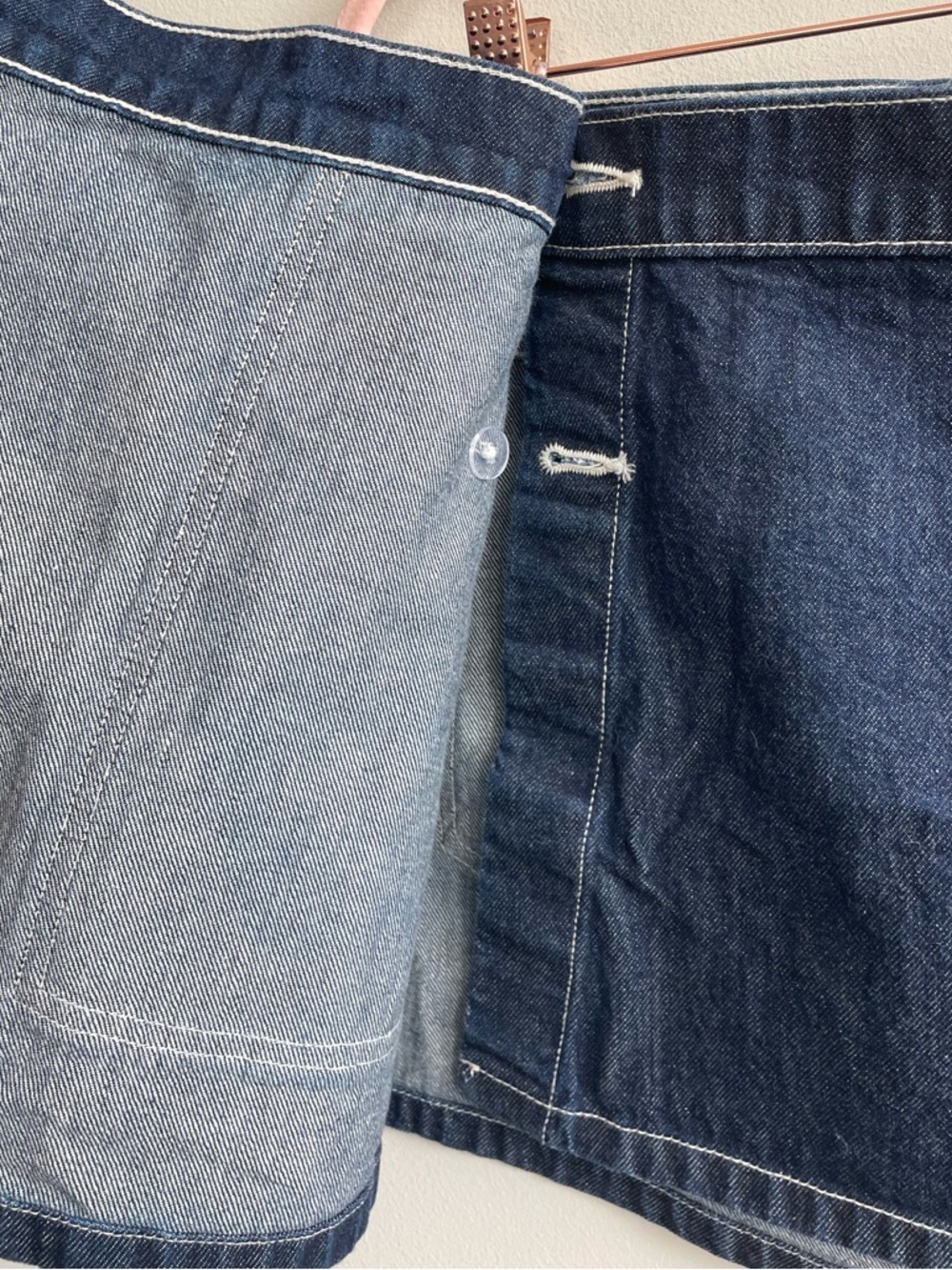 Abercrombie & Fitch Mid-Rise Denim Wrap Mini Skirt Dark Wash Size 29 - Picture 7 of 11